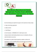 New Mexico Manufactured Homes  Salesperson Practice Exam 2025&sol;2026  Exam Questions and Answers &vert; A&plus; Score  Assured 