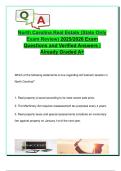 North Carolina Real Estate &lpar;State Only  Exam Review&rpar; 2025&sol;2026 Exam  Questions and Verified Answers &vert;  Already Graded A&plus;