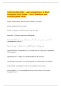 California QAL&sol;QAC - Laws&comma; Regulations&comma; & Basic  Principles Study Guide - Latest Questions and  Answers &lbrace;2025- 2026&rcub; 