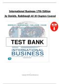 International Business&colon; Environments & Operations &ndash; Daniels&comma; Radebaugh & Sullivan &ndash; 17th Edition &vert; Complete Test Bank &vert; All 20 Chapters &vert; Verified Latest Edition