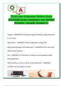 TDLR Lash Extension Written Exam  2025&sol;2026 Exam Questions and Verified  Answers &vert; Already Graded A&plus; 
