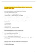 Six Sigma Black Belt Session 5 Exam- Latest Questions and  Answers &lbrace;2025 2026&rcub; 