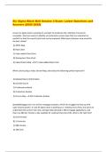 Six Sigma Black Belt Session 4 Exam- Latest Questions and  Answers &lbrace;2025 2026&rcub; 
