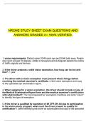 NRCME STUDY SHEET EXAM QUESTIONS AND ANSWERS GRADED A&plus; 100&percnt; VERIFIED&period;
