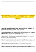 WGU D398 INTRODUCTION TO PHARMACOLOGY &lpar;DOMINIC&rpar; EXAM QUESTIONS AND ANSWERS GRADED A&plus; LATEST UPDATE&period;