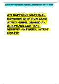 ATI CAPSTONE MATERNAL  NEWBORN WITH NGN EXAM  STUDY GUIDE&period; GRADED A&plus;&period;  QUESTIONS AND 100&percnt;  VERIFIED ANSWERS&period; LATEST  UPDATE  ATI CAPSTONE MATERNAL NEWBORN WITH NGN  Maternal Newborn Assessment  1&period; A nurse is performing a vaginal exam on a client who is in