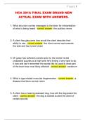 HCA 201A FINAL EXAM BRAND NEW  ACTUAL EXAM WITH ANSWERS&period;