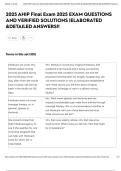 2025 AHIP Final Exam 2025 EXAM QUESTIONS AND VERIFIED SOLUTIONS &vert;ELABORATED &DETAILED ANSWERS&excl;&excl;