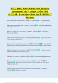 WGU D432 Study Guide for Objective  Assessment 2nd Attempt UPDATED  ACTUAL  Exam Questions and CORRECT  Answers