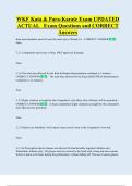 WKF Kata & Para-Karate Exam UPDATED  ACTUAL   Exam Questions and CORRECT  Answers