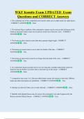 WKF Kumite Exam UPDATED  Exam  Questions and CORRECT Answers 