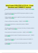 Kata Exams UPDATED ACTUAL   Exam  Questions and CORRECT Answers 
