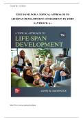Test Bank for A Topical Approach to Lifespan Development 11th Edition &lpar;McGraw-Hill&comma; 2022&rpar; by John Santrock&comma;Isbn no&semi; 9781260726817&comma; all 17 Chapters Covered