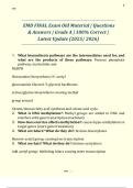 EMD FINAL Exam Old Material &vert; Questions  & Answers &vert; Grade A &vert; 100&percnt; Correct &vert;  Latest Update &lpar;2025&sol; 2026&rpar;  