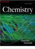 Zumdahl Chemistry, 9th Edition ISBN- – Complete Test Bank | Multiple Choice Questions by Chapter | Updated 2025–2026