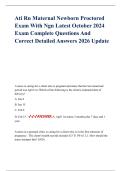 Ati Rn Maternal Newborn Proctored Exam With Ngn Latest October 2024 Exam Complete Questions And Correct Detailed Answers 2026 Update
