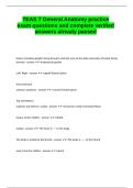 TEAS 7 General Anatomy practice exam questions and complete verified answers already passed&period;