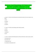 Anatomy And Physiology ATI TEAS exam test and complete reviewed correct answers leading to certification study guide