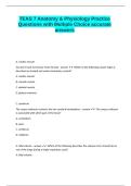 TEAS 7 Anatomy & Physiology Practice Questions with Multiple Choice accurate answers&period;