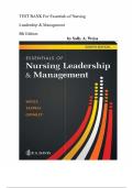 TEST BANK For Essentials of Nursing Leadership & Management 8th Edition by Sally A&period; Weiss