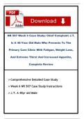 NR 507 Week 6 Case Study&colon; Chief Complaint J&period;T&period; Is A 48-Year Old Male Who Presents To The Primary Care Clinic With Fatigue&comma; Weight Loss&comma; And Extreme Thirst And Increased Appetite&comma; Complete Review