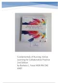 Test Bank for Fundamentals of Nursing&colon; Active Learning for Collaborative Practice 2nd Edition by Barbara L&period; Yoost   &lpar;2025&sol;2026&rpar; &lpar;New Edition with All Chapters Covered&rpar;