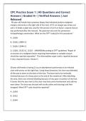 CPC Practice Exam 1 &vert; All Questions and Correct Answers &vert; Graded A&plus; &vert; Verified Answers &vert; Just Released