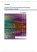 Test Bank For Canadian Clinical Nursing Skills And Technique&rsquo;s 11th Edition By Perry Patricia A&period; Potter&comma; Complete Chapters 1-43&vert;&vert; Newest Edition