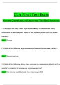 CLA Final Exam Study Guide   Newest Questions and Answers &lpar;Verified Answers&rpar; &vert;&vert; 100&percnt; VERIFIED &sol;&sol; A&plus; GRADED 2025&sol;2026