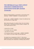 NSG 200 Didactic Exam 1 2025 LATEST UPDATED COMPREHENSIVE QUESTIONS WITH 100&percnt; RATED ANSWERS
