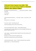 Professional Home Inspector Exam NHIE &sol; TREC Questions and answers Newest RATED A&plus; 2025&sol;2026 UPDATED 100&percnt; VERIFIED CORRECT 