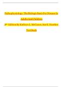 Understanding Pathophysiology 8th Edition - Complete Test Bank with Verified Questions & Answers &vert; Sue E&period; Huether&comma; Kathryn L&period; McCance&comma; Valentina L&period; Brashers &vert; A&plus; Exam Preparation Material