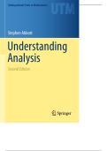 Summary of Understanding Analysis &lpar;2nd Edition&comma; 2015&rpar; by Stephen Abbott provides a clear&comma; concise guide to one of the most popular introductory real analysis textbooks&period;