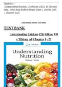 Understanding Nutrition &ndash; Test Bank & Verified Q&A &lpar;17th Edition&comma; 2025&rpar; by Whitney&comma; Rolfes & Maier &vert; ISBN 9780357974278 &vert; Complete Chapters 1&ndash;20