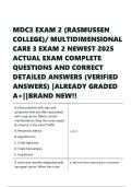 MDC3 EXAM 2 &lpar;RASMUSSEN COLLEGE&rpar; MULTIDIMENSIONAL CARE 3 EXAM 2 NEWEST 2025