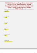 WGU D440 Final Exam Comprehensive Study Guide &lpar;New 2025&sol; 2026 Update&rpar; Health and Wellness  Through Nutritional Science Review &vert; Questions and  Answers &vert; Grade A&vert; 100&percnt; Correct &lpar;Verified  Elaborations&rpar;