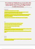 WGU D440 SAUNDERS Review &lpar;Latest 2025&sol; 2026  Update&rpar; Health and Wellness Through Nutritional  Science Review &vert; Q & A &vert; Grade A&vert; 100&percnt; Correct  &lpar;Verified Elaborations&rpar;
