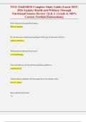 WGU D440 HESI Complete Study Guide &lpar;Latest 2025&sol;  2026 Update&rpar; Health and Wellness Through  Nutritional Science Review &vert; Q & A &vert; Grade A&vert; 100&percnt;  Correct &lpar;Verified Elaborations&rpar;