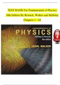 TEST BANK For Fundamentals of Physics  10th Edition By Resnick&comma; Walker and Halliday Chapters 1 - 44