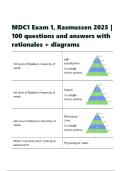 MDC1 Exam 1&comma; Rasmussen 2025 &vert; 100 questions and answers with rationales &plus; diagrams&period;