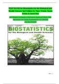 Test Bank for Biostatistics for the Biological and Health Sciences 2nd Edition &lpar;Pearson&comma; 2017&rpar; by Jason Roy&comma; Marc and Mario Triola&comma; Isbn no&semi; 9780134039015&comma; all 14 Chapters Covered