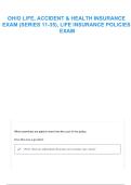 Ohio Life&comma; Accident & Health Insurance Exam &lpar;Series 11-35&rpar; &mdash; Life Insurance Policies Exam 2025&ndash;2026 &vert; Complete Study Guide&comma; Practice Questions & Correct Answers PDF