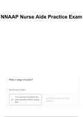 NNAAP Nurse Aide Practice Exam 2025&ndash;2026 &vert; Competency-Based Nurse Aide Practice Questions&comma; Skills Checklist & Study Guide with Correct Answers