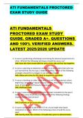 ATI FUNDAMENTALS PROCTORED  EXAM STUDY GUIDE      ATI FUNDAMENTALS  PROCTORED EXAM STUDY  GUIDE&period; GRADED A&plus;&period; QUESTIONS  AND 100&percnt; VERIFIED ANSWERS&period;  LATEST 2025&sol;2026 UPDATE 