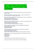 DEP 2000 PRACTICE EXAM &vert; REALISTIC QUESTIONS AND ANSWERS 