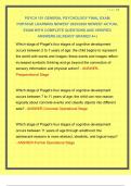 PSYCH 101 GENERAL PSYCHOLOGY FINAL EXAM PORTAGE LEARNING NEWEST 2025&sol;2026 NEWEST ACTUAL EXAM WITH COMPLETE QUESTIONS AND VERIFIED ANSWERS &vert;ALREADY GRADED A&plus;&vert; 