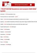 PiCAT&sol;ASVAB Questions and answers 2025-2026 update