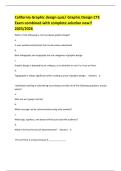 California Graphic design quiz&sol; Graphic Design CTE Exam combined with complete solution new&excl;&excl; 2025&sol;2026 