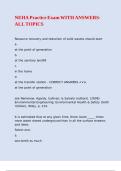 NEHA Practice Exam WITH ANSWERS- ALL TOPICS