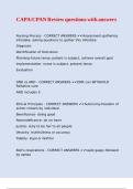 CAPA CPAN Review questions with answers